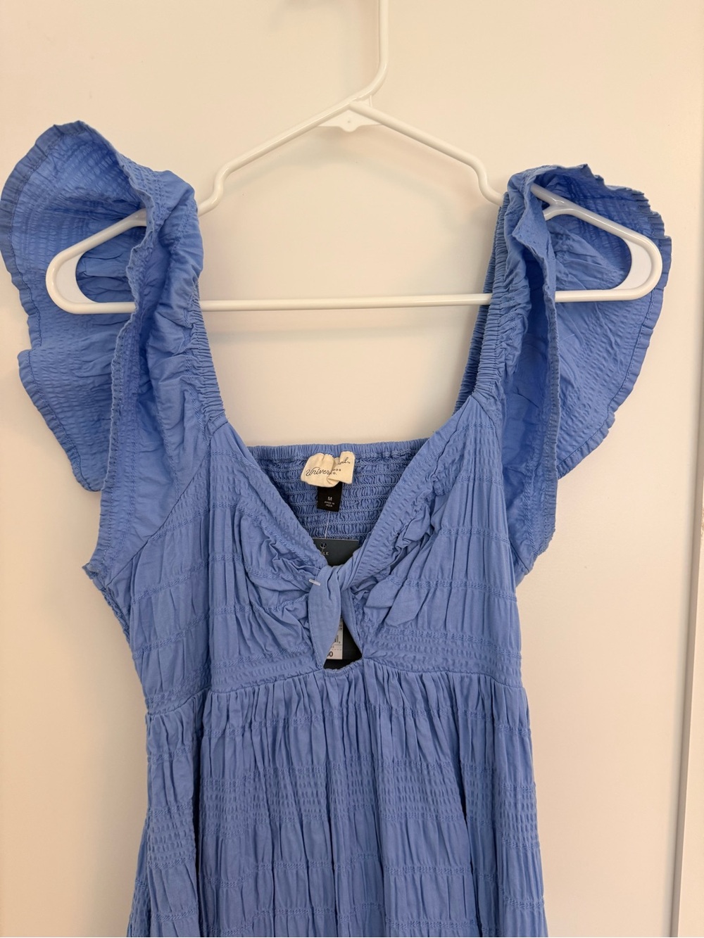 NWT Target Universal Thread Blue Ruffle-Sleeve Maxi Dress - Picture 2 of 3